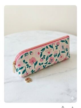 NWT Kate Spade Falling Flowers Pencil Pouch & Cosmetic Case Set